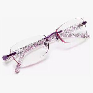 Magnivision Women's Rimless Readers Daniella +1.25 Purple Reading EyeGlasses